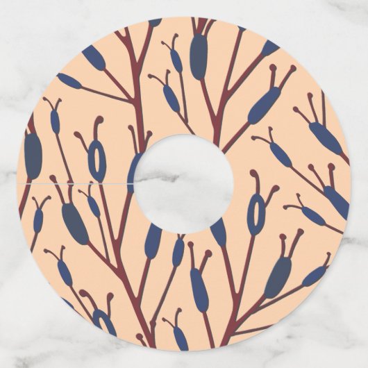 モモの背中に猫のしっぽの畑 ワイングラスタグ (正面)