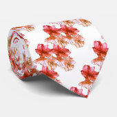 モモの花のイラストレーションの花柄 ネクタイ (ロール)