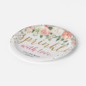 モモの花のベビーはペーパーパーティーのプレートを振りかけます ペーパープレート (アングル)