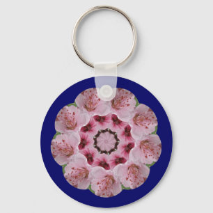 モモの花の曼荼羅 キーホルダー