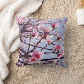 モモの花 クッション (ブランケット)