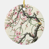 モモの花(紙の色) セラミックオーナメント (裏面)