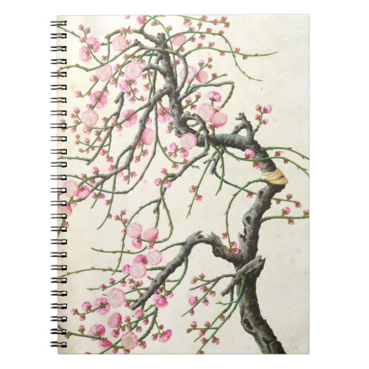 モモの花(紙の色) ノートブック (正面)