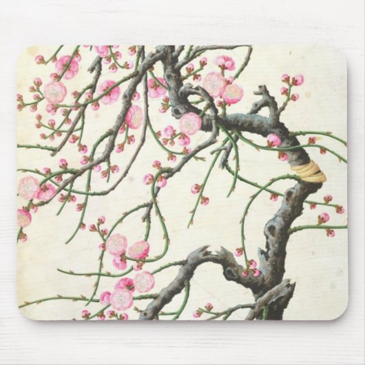 モモの花(紙の色) マウスパッド (正面)