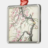 モモの花(紙の色) メタルオーナメント (左)