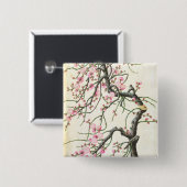 モモの花(紙の色) 缶バッジ (正面&裏面)