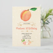 モモの誕生日のパーティの招待状 招待状 (スタンド正面)