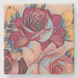 モモの赤面はパステル調のアクセントと上がりました ストーンコースター