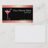 モモの金属バーテンダーの名刺マルティーニ 名刺 (正面/裏面)