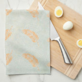 モモはイラストレーションを去ります キッチンタオル (四つ折り)