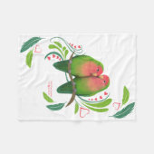 モモは仲の良い恋人同士に直面しました フリースブランケット (正面(横))