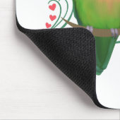 モモは愛鳥に直面しました マウスパッド (コーナー)