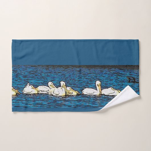 モモイロペリカンの鳥の野性生物の動物のBathタオルセット バスタオルセット (ハンドタオル)