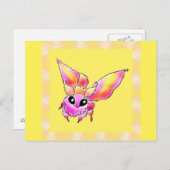 モモイロヤママユちゃん ポストカード (正面/裏面)