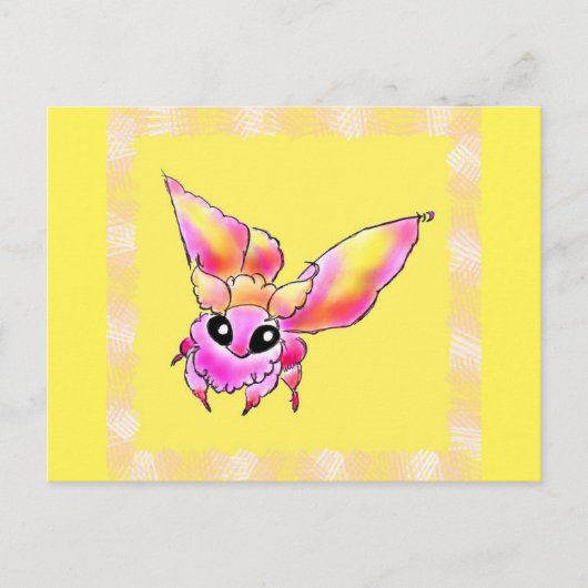 モモイロヤママユちゃん ポストカード (正面)