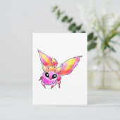 モモイロヤママユちゃん ポストカード (スタンド正面)