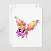 モモイロヤママユちゃん ポストカード (正面/裏面)