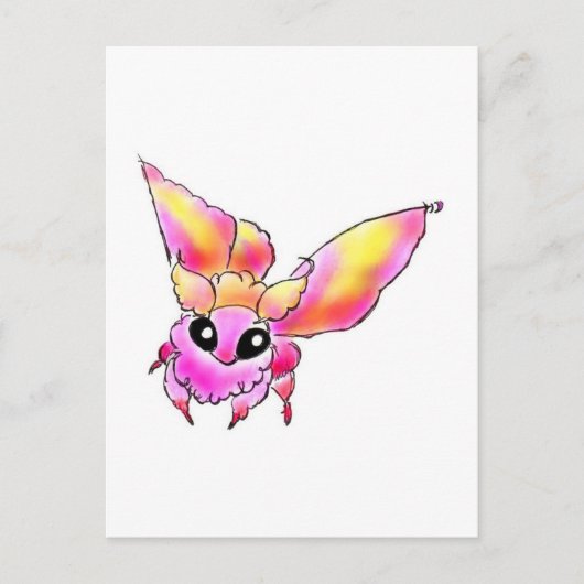 モモイロヤママユちゃん ポストカード (正面)