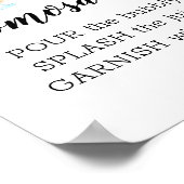 モモクサバーウォーターカラーダックシュントテーマ標識 ポスター (角)