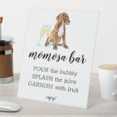 モモクサバーウォーターカラーピットブルテーマ標識 台座サイン (インサイチュ)