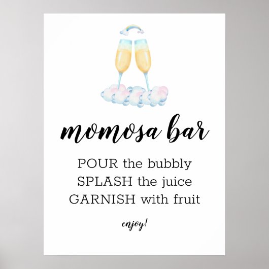 モモクサバーウォーターカラーフェアユタレテーマサイン ポスター (正面)