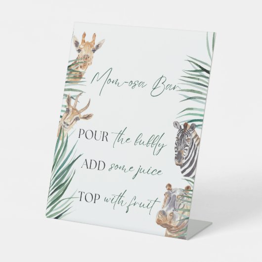 モモクサバーオ・ボーイサファリジャングルベビーシャワー 台座サイン (正面)