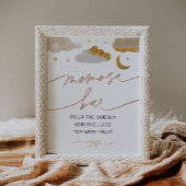 モモクサバートゥインクルリトルスターベビーシャワーサイン ポスター