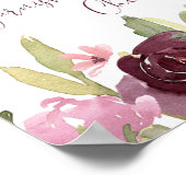 モモクサバーバブリー赤ちゃんシャワーのサインを注ぐ ポスター (角)