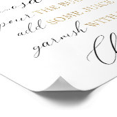 モモクサバーバブリー赤ちゃんシャワーのサインを注ぐ ポスター (角)