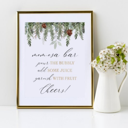 モモクサバーバブリー赤ちゃんシャワーのサインを注ぐ ポスター