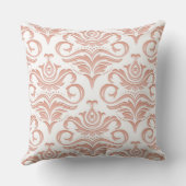 モモクリームダマスク織の装飾的な枕 クッション (裏面)