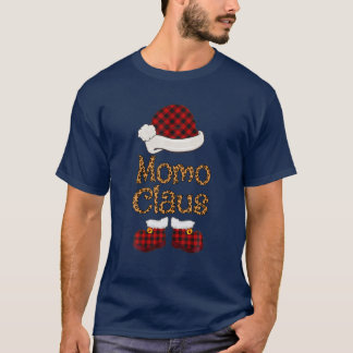 モモクロースサンタハットマッチングファミリークリスマスパージ Tシャツ