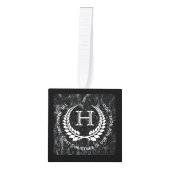 モモグラムパーソナライズされたクレスト3フォトコラージュ キューブオーナメント (正面)