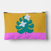 モモグラムモダンカラフル黄フローラ アクセサリーポーチ (裏面)