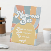 モモサバーグルーヴィレトロサンシャインベビーシャワー 台座サイン (インサイチュ)