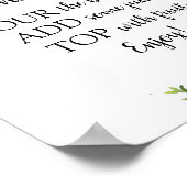 モモサバー ベイビーシャワー ドリンクサイン ポスター (角)