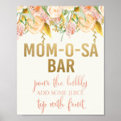 モモサ バー 花の看板 ポスター (正面)