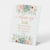 モモザの多肉植物 台座サイン (正面)