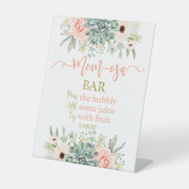 モモザの多肉植物 台座サイン