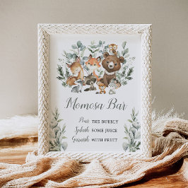 モモザバーユーカリプトゥスウッドランドベビーアニマルズ ポスター