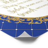 モモザバー王室のサインブルー金ゴールドプリンスミモザバー ポスター (角)