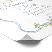 モモザバー間抜けグースブルーボウ男の赤ちゃんシャワー ポスター (角)