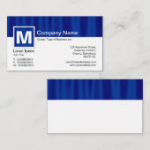 モモダンノグラム-青のカーテン 名刺 (正面/裏面)