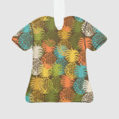 モモナハワイアントロピカルパイナップルアロハシャツ – 金ゴールド オーナメント (裏面)