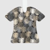 モモナハワイアントロピカルパイナップルアロハシャツ – Blk オーナメント (裏面)