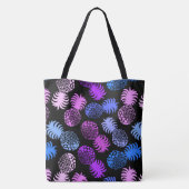 モモナハワイアントロピカルパイナップルビーチバッグ トートバッグ (裏面)