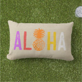 モモナパイナップルアロハハワイアントロピカルウォーム アウトドアクッション (芝生)