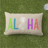 モモナパイナップルアロハハワイアントロピカル数々の アウトドアクッション (芝生)