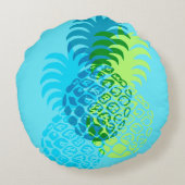 モモナパイナップルハワイアントロピカルリバーシブル ラウンドクッション (裏面)