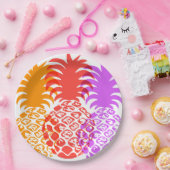 モモナパイナップルハワイアントロピカル ペーパープレート (パーティー)